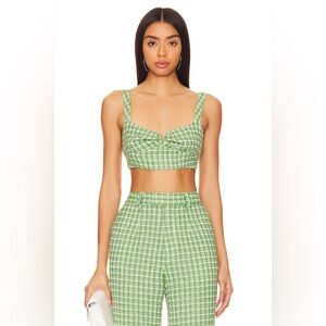 SAU LEE Avery Top in Green Multi